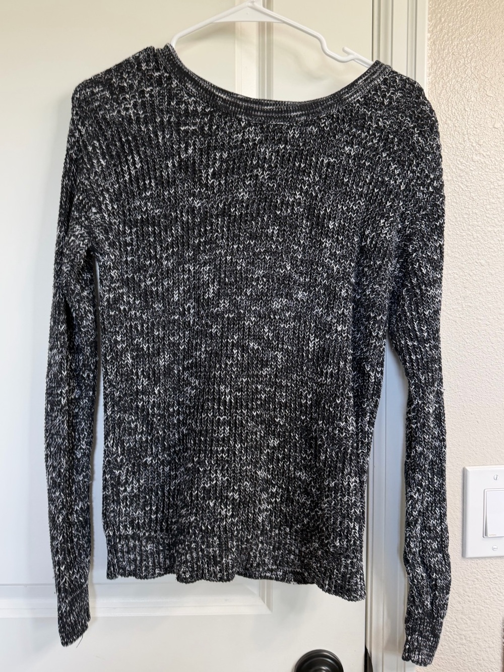 Recent Rive Black and White Marbled Sweater